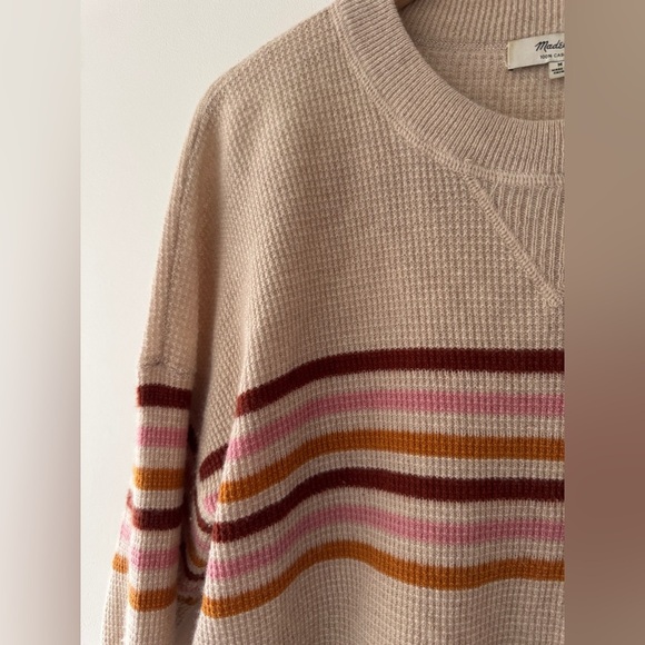 Madewell 100% Cashmere Sweatshirt in Hendry Stripe Sweater - Picture 3 of 7